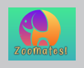 A zoomates logo with an elephant in the background.