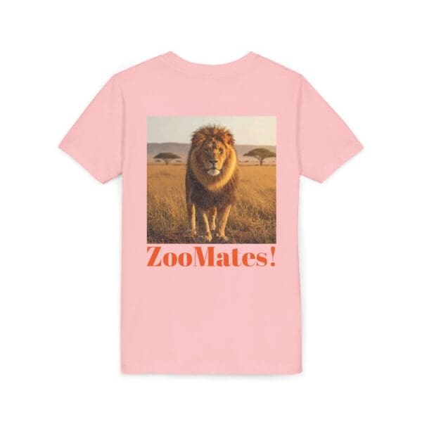 Youth Short Sleeve Tee - ZooMates! Large Lion Design - Image 40