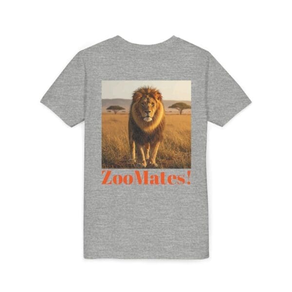 Youth Short Sleeve Tee - ZooMates! Large Lion Design - Image 4